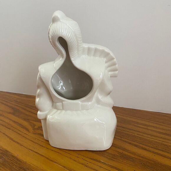 Vintage Orchids of Hawaii White Ceramic Tiki Mug Samurai Man/ Home Decor‎ - Picture 3 of 5